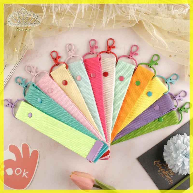 แฟชั่นผ้าฝ้ายพวงกุญแจ Lanyard กุญแจรถผ้าใบสายคล้องพวงกุญแจกระเป๋านักเรียนกระเป๋าเป้สะพายหลัง Pendent สายรัดข้อมือ TH