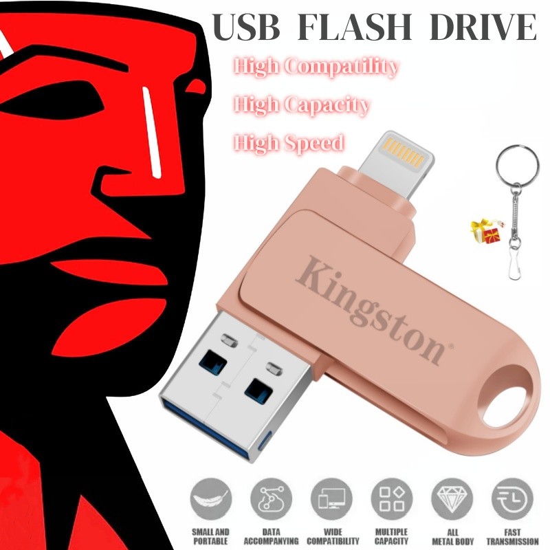 2 in 1 Otg Pendrive 1TB แฟลชไดรฟ์ Usb 2TB Usb Thumbdrive Otg สําหรับ iPhone แฟลชไดรฟ์