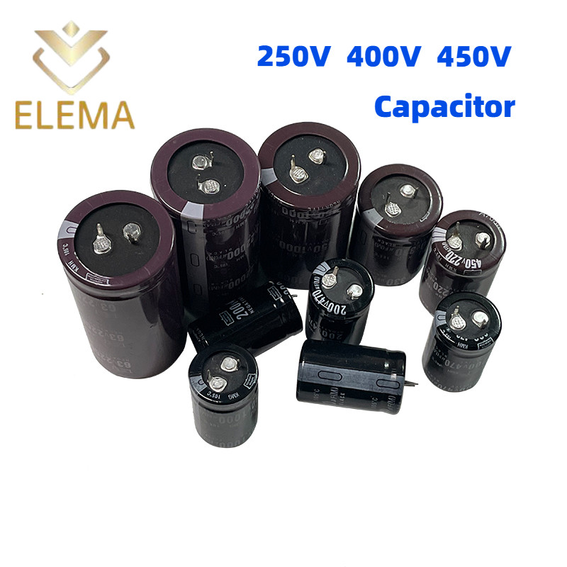 250v/400v/450v อลูมิเนียม Electrolytic capacitor 150UF 220UF 270UF 330UF 390UF 470UF 560UF 680UF cap