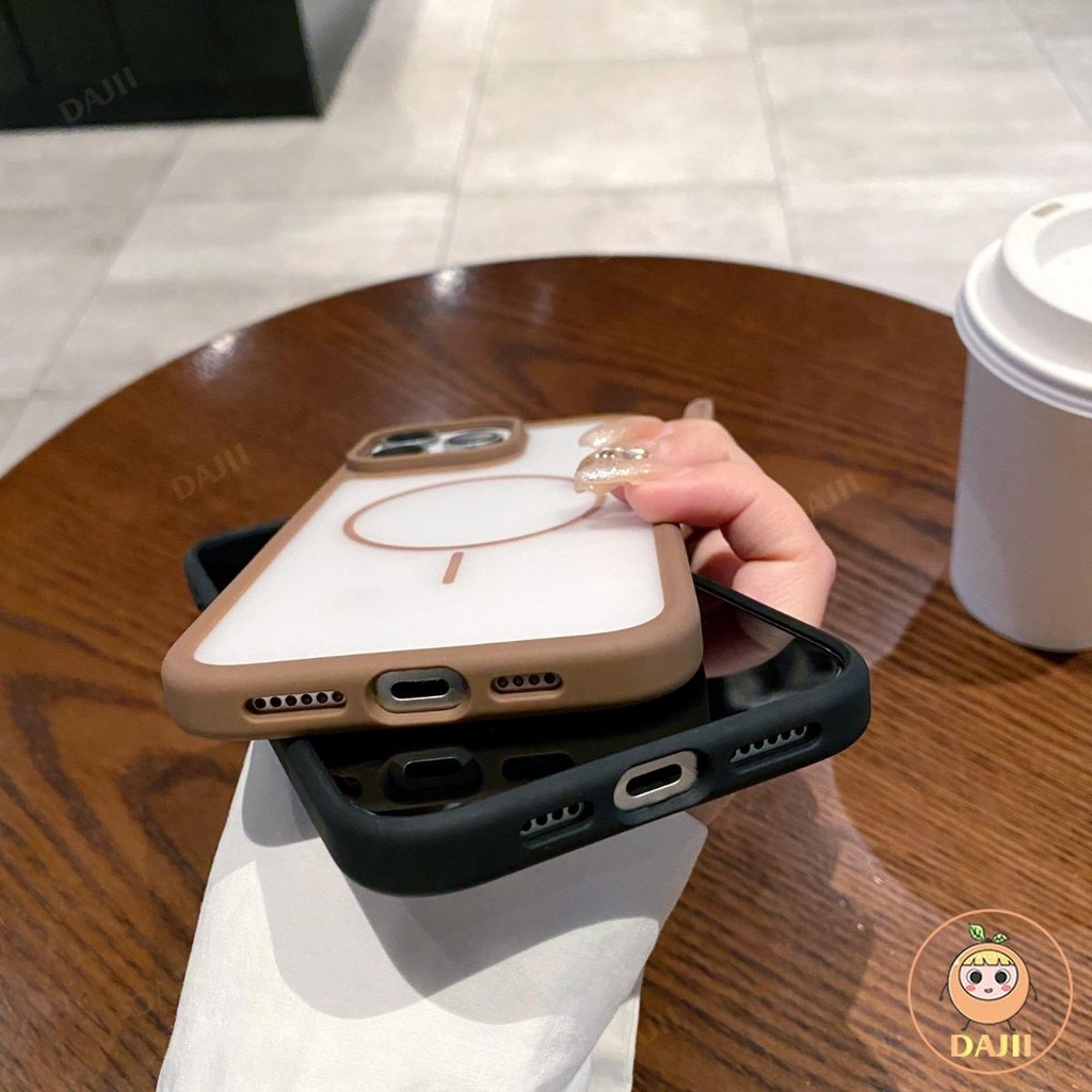 DAJII บบางเฉียบ ด้านใส ป้องกันลายนิ้วมือนุ่ม Case iPhone ใช้ได้กับ เคสไ โฟน Compatible For iPhone 16 15 14 13 12 11 Pro Max Plus เคสกันกระแทก Case