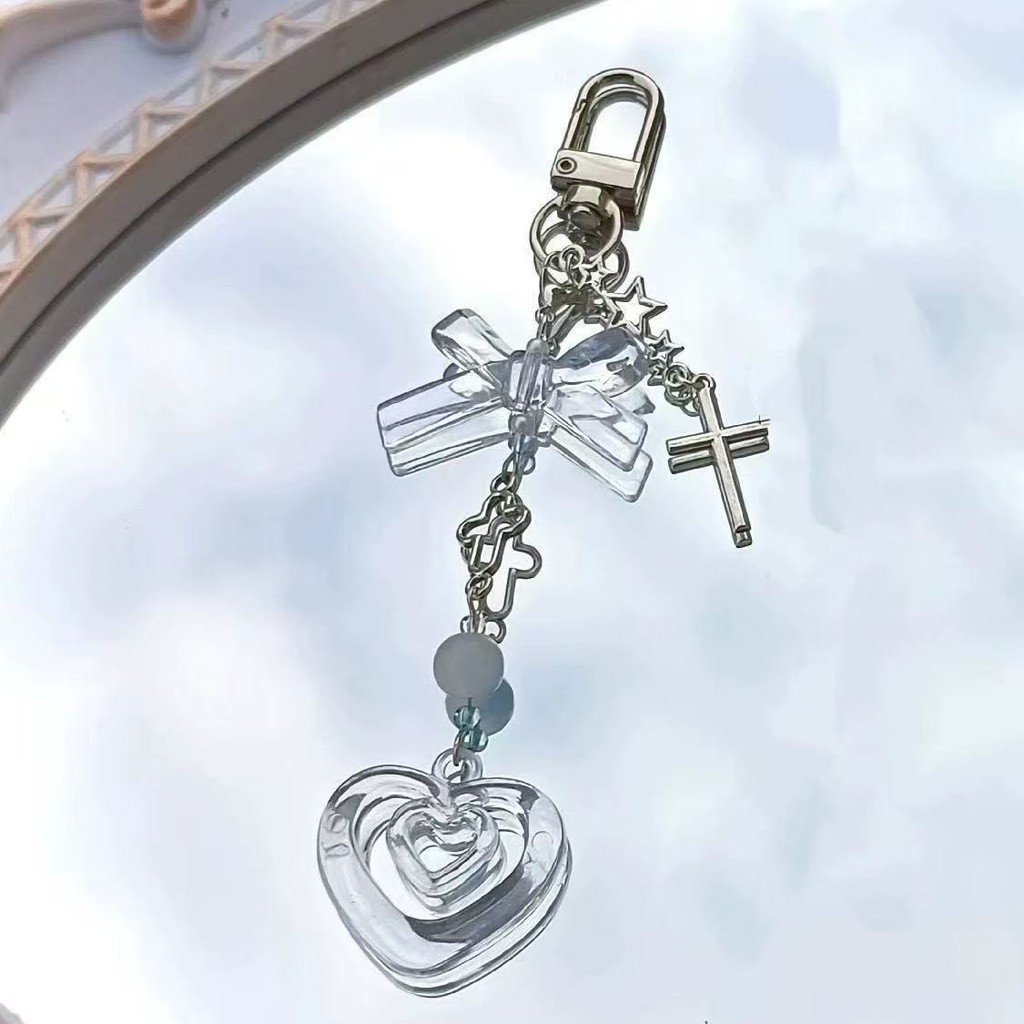 Heart Star พวงกุญแจลูกปัดกระเป๋า Charm Girls ชุดของขวัญกระเป๋าถือจี้กระเป๋าเป้สะพายหลังตกแต่งมิตรภาพ Token - รูปที่ 2