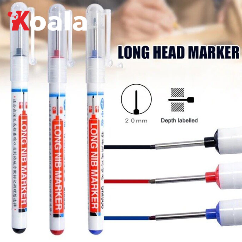 KOALA 10 ชิ้น ปากกามาร์กเกอร์ ปลายยาว 20 มม. อเนกประสงค์ กันน้ำ แห้งเร็ว สําหรับงานไม้ กระเบื้อง โลหะ รถยนต์ ห้องน้ำ