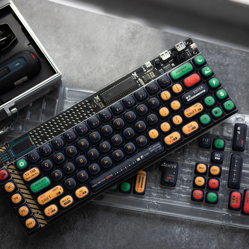 กล้อง Keycap MOG โปรไฟล์ 125 คีย์ PBT Wooting EZ63 Mad68 Aula F75 Mechanical Keycaps Creative รอบ Co