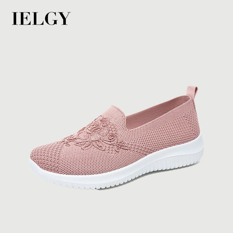อิลกี้ ผู้หญิงสี่สีฤดูร้อนใหม่รองเท้าผ้าปัก ลื่น-บน รองเท้าผู้หญิง