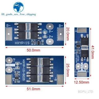 BMS 1S 12A 16A 24A 3.2V LiFePO4 / 3.7V แบตเตอรี่ลิเธียมป้องกัน 18650 4.2V แรงดันไฟฟ้าการชาร์จ/วงจรสั้น