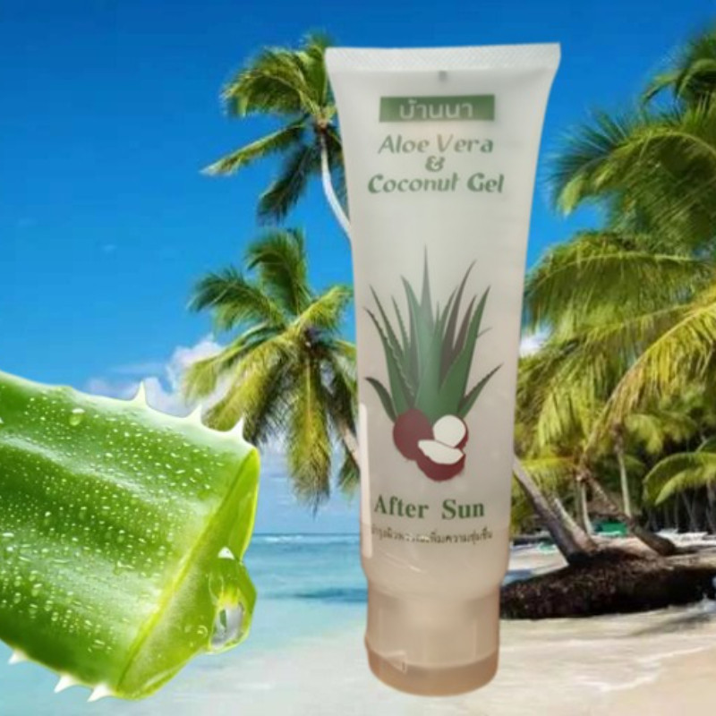 Banna Aloe Vera & Coconut gel 100g. บ้านนาเจลทาผิว เจลว่านหางจระเข้+น้ำมันมะพร้าว