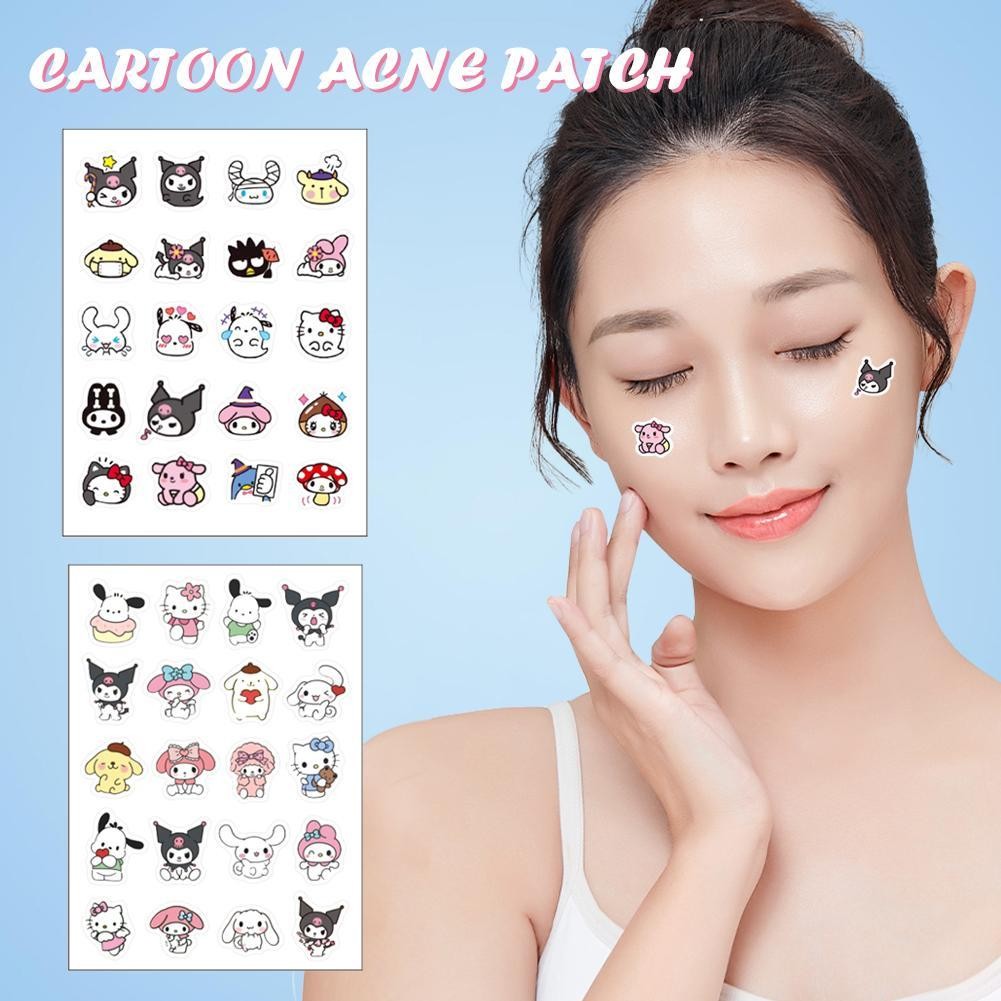 สติกเกอร์สิวลายการ์ตูน Pe สิวสีแมวน่ารัก Skin Care รูปร่างสติกเกอร์ Skin Care J7d4