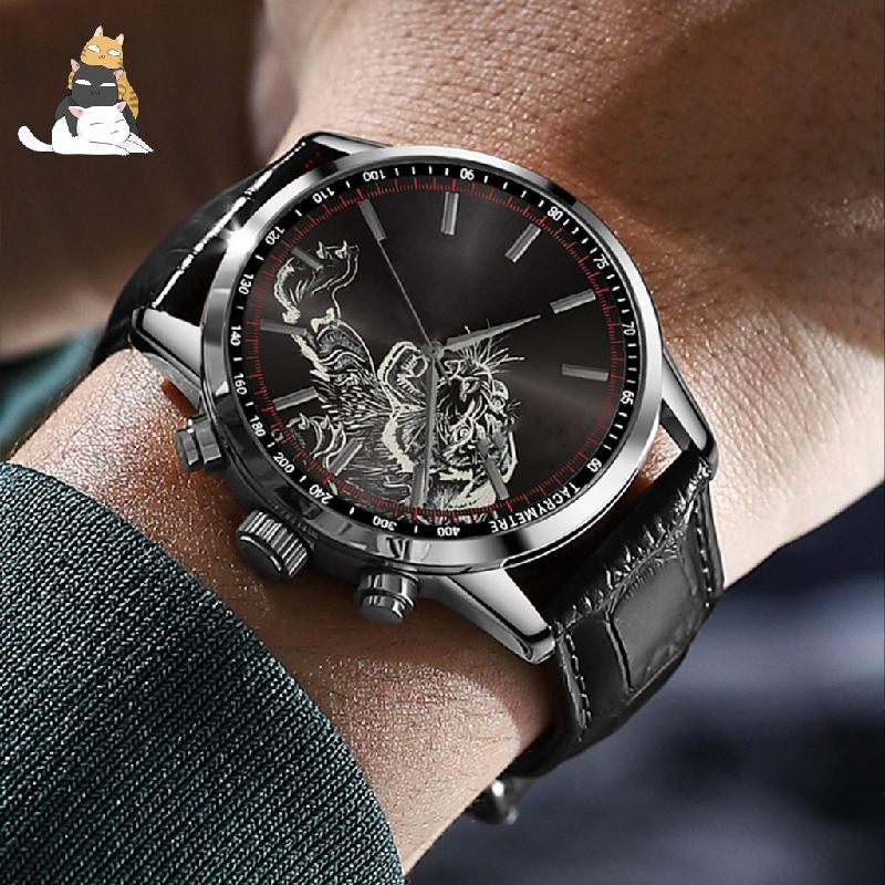 นาฬิกาธุรกิจ woai wokai ควอตซ์นาฬิกากีฬา Casual เข็มขัดนาฬิกาผู้ชายนาฬิกาผู้ชาย