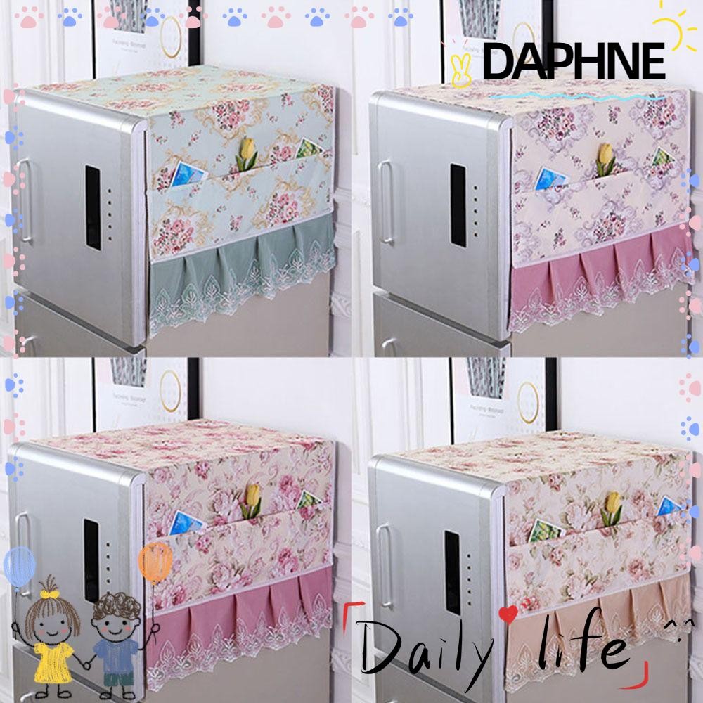 DAPHNE ฝาครอบด้านบน ป้องกันฝุ่น พร้อมถุงเก็บฝุ่นตู้เย็นอเนกประสงค์ 55130 ซม. ซักประตูเดียว|ผ้าเช็ดตัวคลุมสําหรับตู้เย็นและซักผ้า