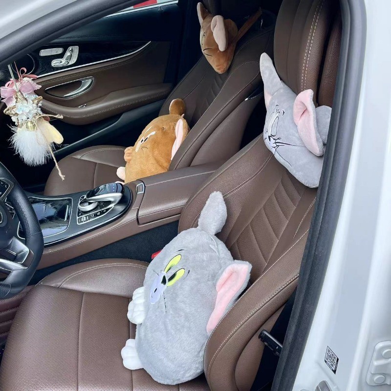 COD หมอนหนุนรถทอมแอนด์เจอร์รี่ หมอนคอรถยนต์นุ่มๆ เบาะพิงหลังรถยนต์ ของแต่งรถ - รูปที่ 3