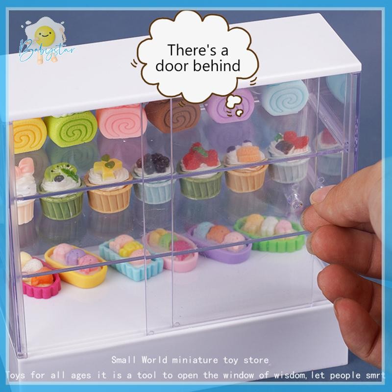 [Inthehot-t] Dollhouse Miniature Cake Store Decorative Bakery Stand Display Food Model Play House For Girl Gift Kitchen [ใหม่] - รูปที่ 6