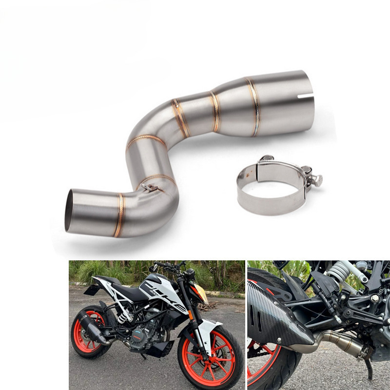 สําหรับ Ktm Duke 200 V2 Rc200 Rc390 Adventure 390 250 ใหม่ประเภท Mid Link ท่อ Slip บนไอเสียสแตนเลส