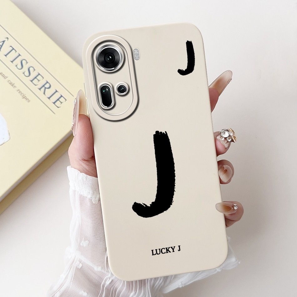 สําหรับ OPPO Reno11 CPH2599 / Reno11 Pro CPH2607 Lucky จดหมายเริ่มต้นเคสโทรศัพท์ Reno 11 11Pro 5G เลนส์ป้องกันกรณีซิลิโคนอ่อนนุ่ม - รูปที่ 4