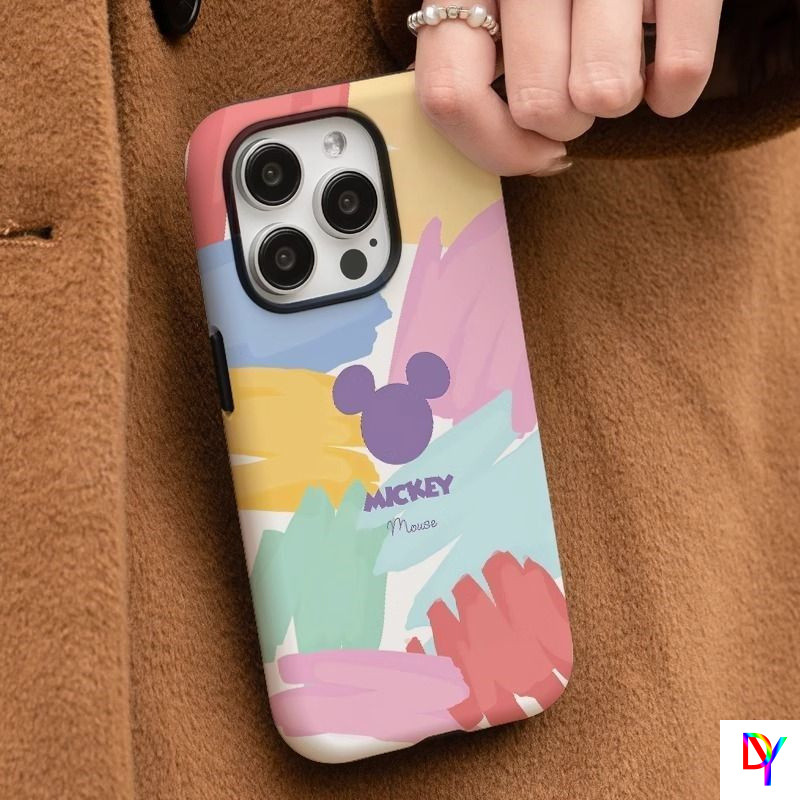 ทาสี Mickey Apple 16/17/15promax เคสโทรศัพท์ Iphone15pro/14promax รวมทุกอย่าง 13 Feilin 12 2-in-1 11promax