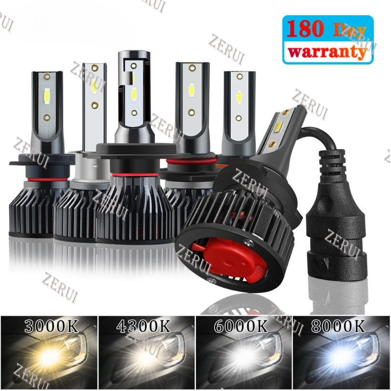 ZR สําหรับ LEADTOPS รถหมอกหลอดไฟ H11 H4 H7 LED H1 H3 9005 HB3 9006 HB4 LED 3000K 4300K 6000K 8000K 1