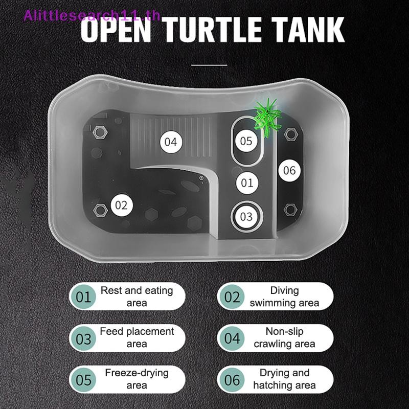 Anlittlesearch11 เต่าเต่า HabitatReptile Vivarium กล่องพร้อม Basking Ramp Aquarium เครื่องมือ TH