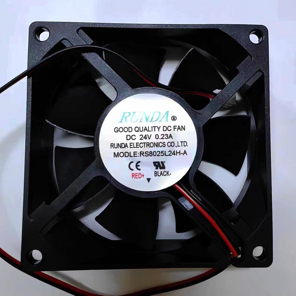 R RUNDA RUNDA RS8025L24H-A DC24V 0.23A เครื่องเชื่อมอินเวอร์เตอร์เงียบพัดลมระบายความร้อน 8 ซม.