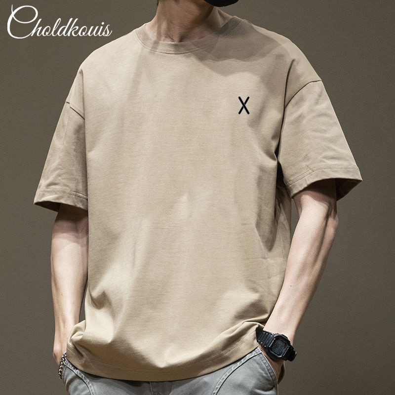 เสื้อยืดแขนสั้นสำหรับทั้งผู้ชายและผู้หญิง แบบสวมหลวมสบาย พิมพ์ลายถนน #BN511NM