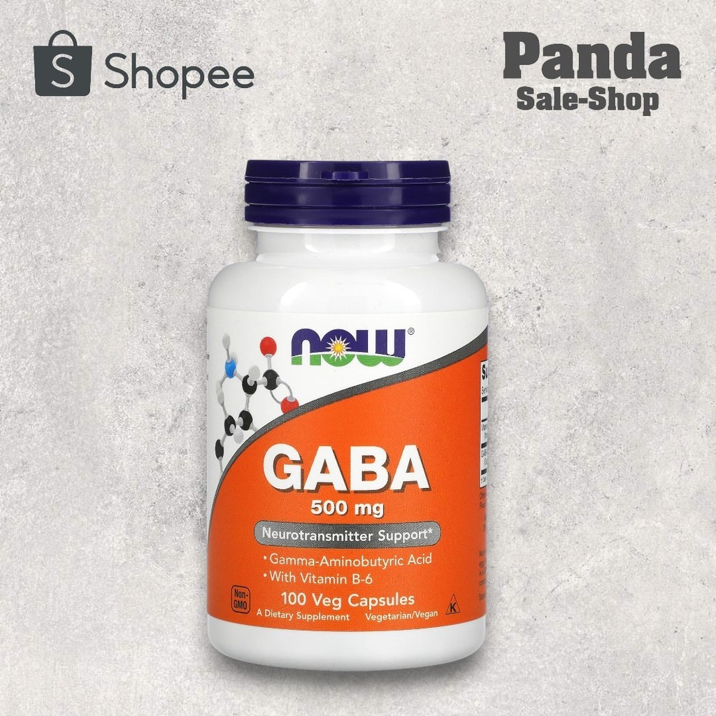 NOW Foods, GABA with Vitamin B-6, 500 mg, 100 Veg Capsules