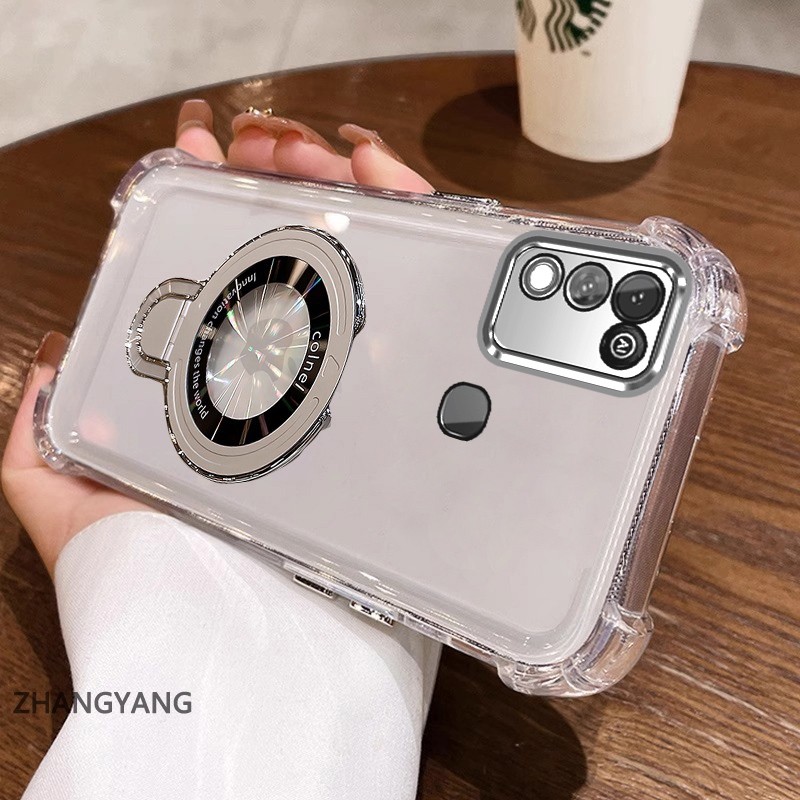 สําหรับ infinix hot 10 play hot 11 play hot 9 play Clear Case หนาฝาครอบชุบซิลิโคน ShockProof เคสโทรศัพท์ CCCCA9 ราคา ถูกที่สุด ดีลบีเคเค แกลเลอรีภาพที่ 7