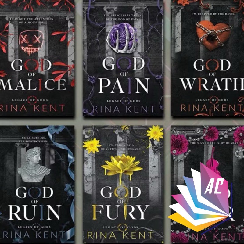 Legacy of Gods Series 6 เล่ม Set โดย Rina Kent - God of Malice, God of Pain, God of Wrath, God of Ru