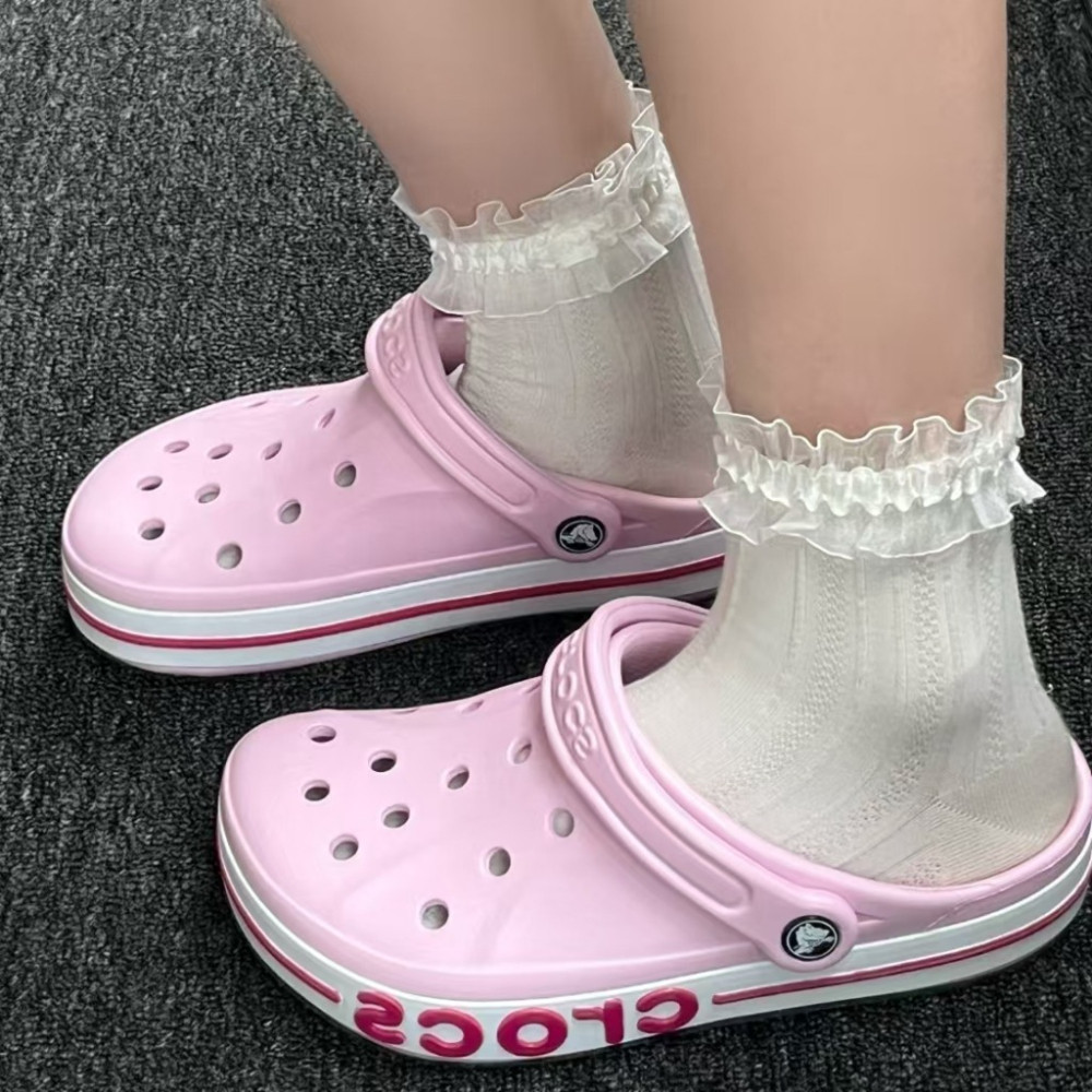 🚀ตัวแทน 🌊Crocs Bayaband Clog Sandals （205089-4CC）（205089-530）💦💯ฤดูร้อนรองเท้าแตะแฟชั่นสบายแท้ 100%🐬