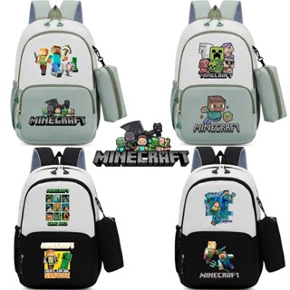 ใหม่ มายคราฟ กระเป๋าเป้สะพายหลังสองชิ้นกระเป๋าเป้สะพายหลังลํ…