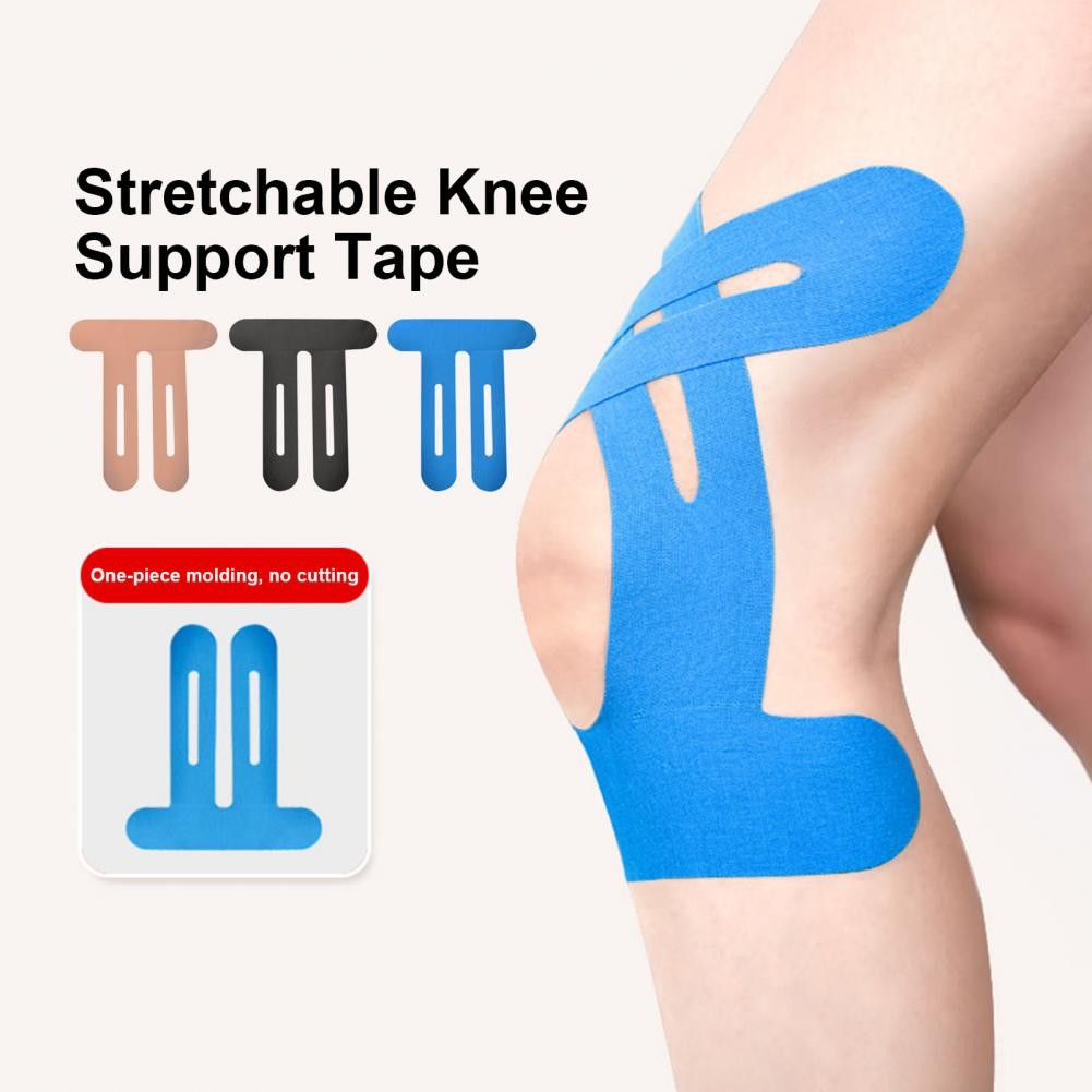 10 ชิ้นเข่าเทปยืดหยุ่นปรับ Kinesiology เทป Pre-cut เข่า Kinesiology เทปสําหรับวิ่งเดินป่าขี่สําหรับกล้ามเนื้อ