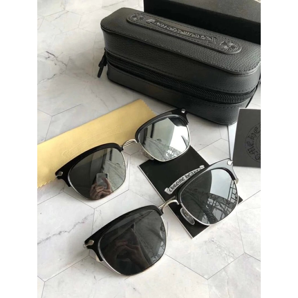 แว่นกันแดด Chrome Hearts ใหม่ + แบบเอียง + แว่นกันแดดผู้ชาย แว่นกันแดดผู้หญิงใหม่