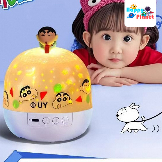 2025 โคมไฟโปรเจคเตอร์ดาวเคราะห์ Crayon Shin-chan ใหม่ สำหรับห้องนอนเด็ก โคมไฟกลางคืนบรรยากาศชวนฝันสำหรับห้องนอนเด็กผู้หญิง