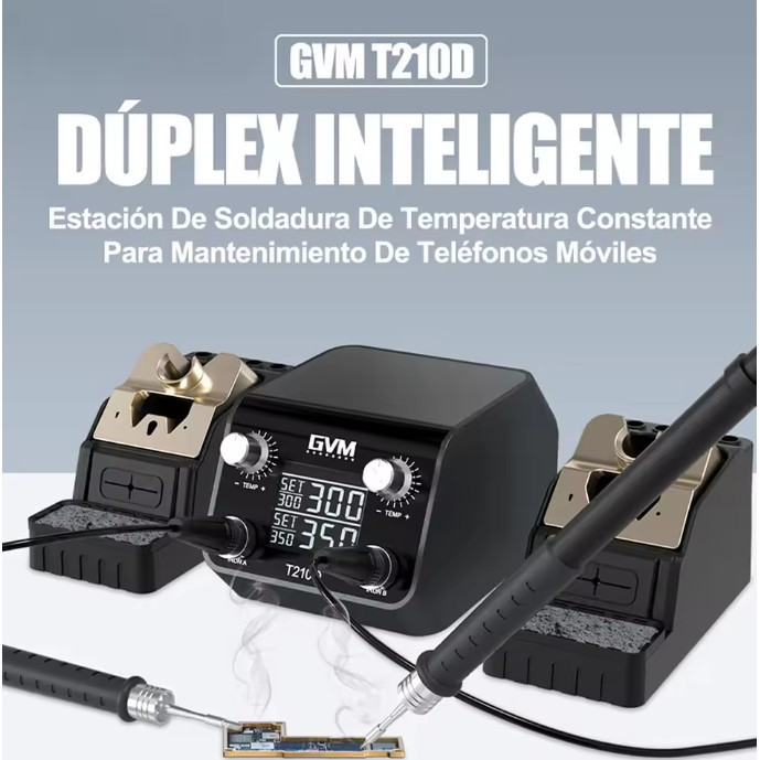 GVM/T210D หัวแร้งบัดกรีคู่พร้อมที่จับc210