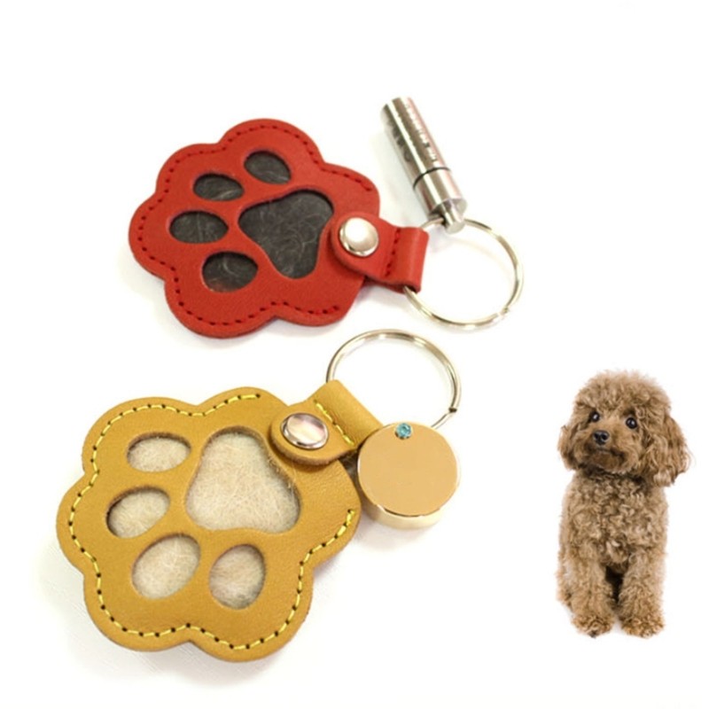 CH Memorial Paws PU Pet Hair Storage พวงกุญแจ Grooming Companion สําหรับสภาพแวดล้อมที่เรียบร้อย