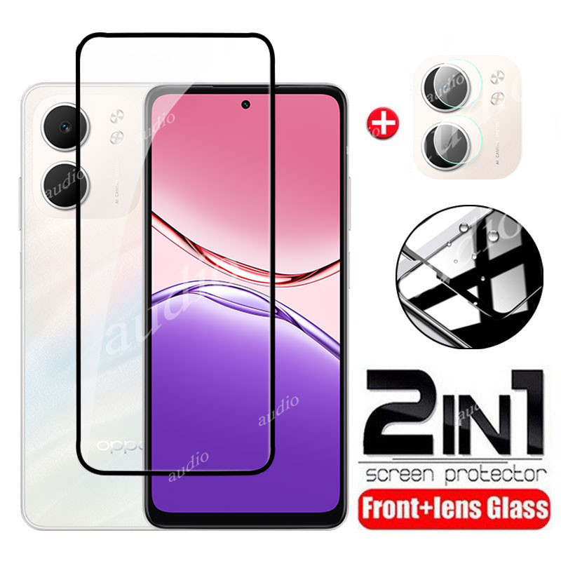 Oppo a5x 4G 2025 2in1 ฟิล์มกระจกนิรภัยสําหรับ oppo a5x OPPOA5x 4G 2025 ป้องกันหน้าจอ Soft HD กล้องเล