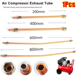 SWEE 1 ชิ้นความดันบรรเทาวาล์วหลอด,อลูมิเนียมทองแดง-plated Bendable Air Compressor ไอเสียหลอด,ทนทาน 200/400/600/800 มิลลิเมตร Air Line ท่อฮาร์ดแวร์เครื่องมือ