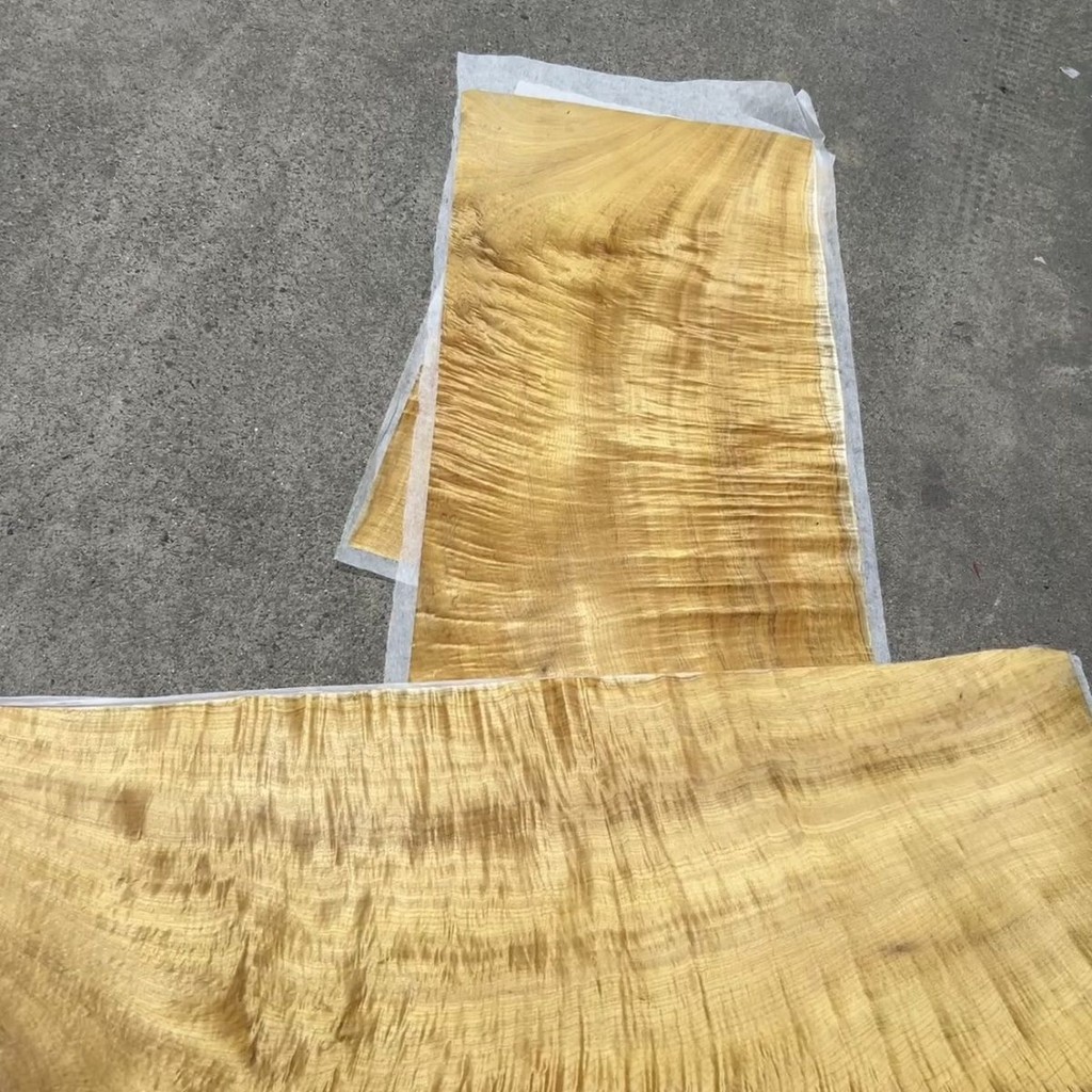 Golden Phoebe ไม้วีเนียร์ Phoebe zhennan Golden Nanmu สําหรับตกแต่งเฟอร์นิเจอร์หรือ DIY