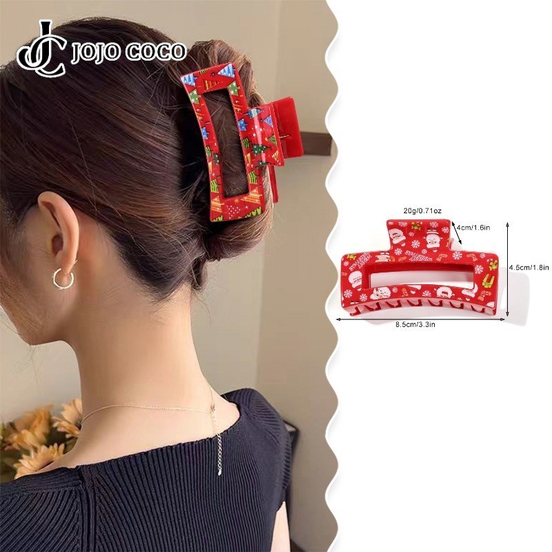 Jojo COCO Christmas Style Grabber เครื่องประดับผมกิ๊บติดผมผู้หญิงปาร์ตี้วันหยุดยุโรปและอเมริกา