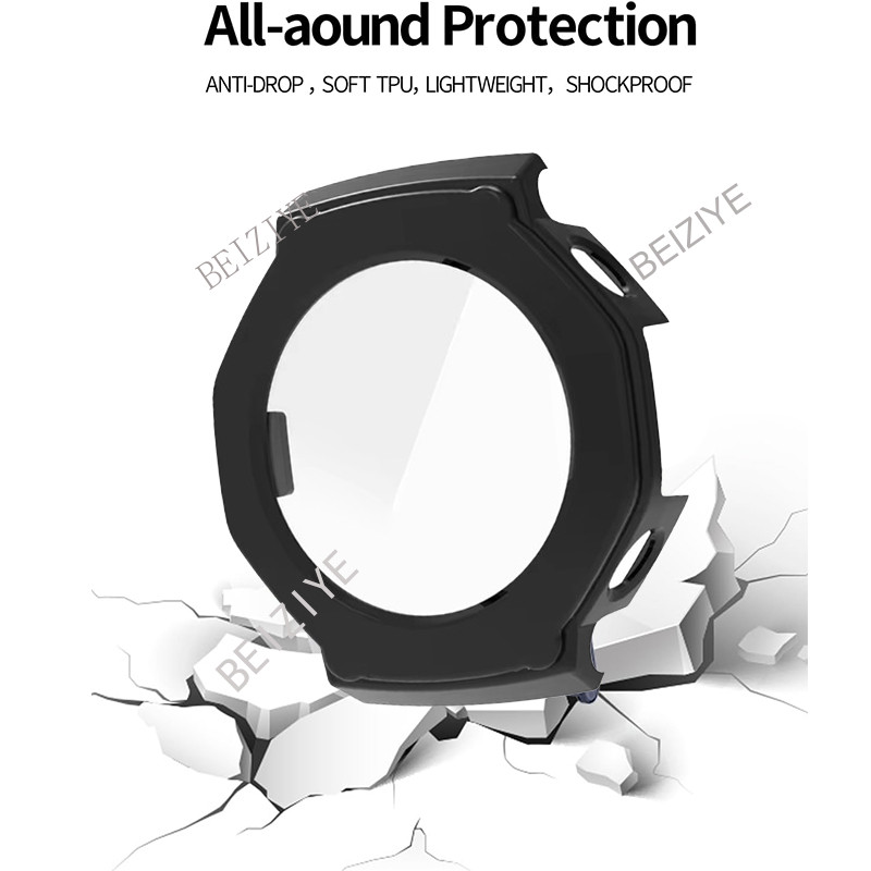 2-in-1 PC Case + กระจกนิรภัยสําหรับ Huami Amazfit T-Rex 3 กระจกนิรภัย Anti-scratch ฟิล์มกันชนฝาครอบป้องกันสําหรับ Amazfit T-Rex 3 Smart Watch Accessories