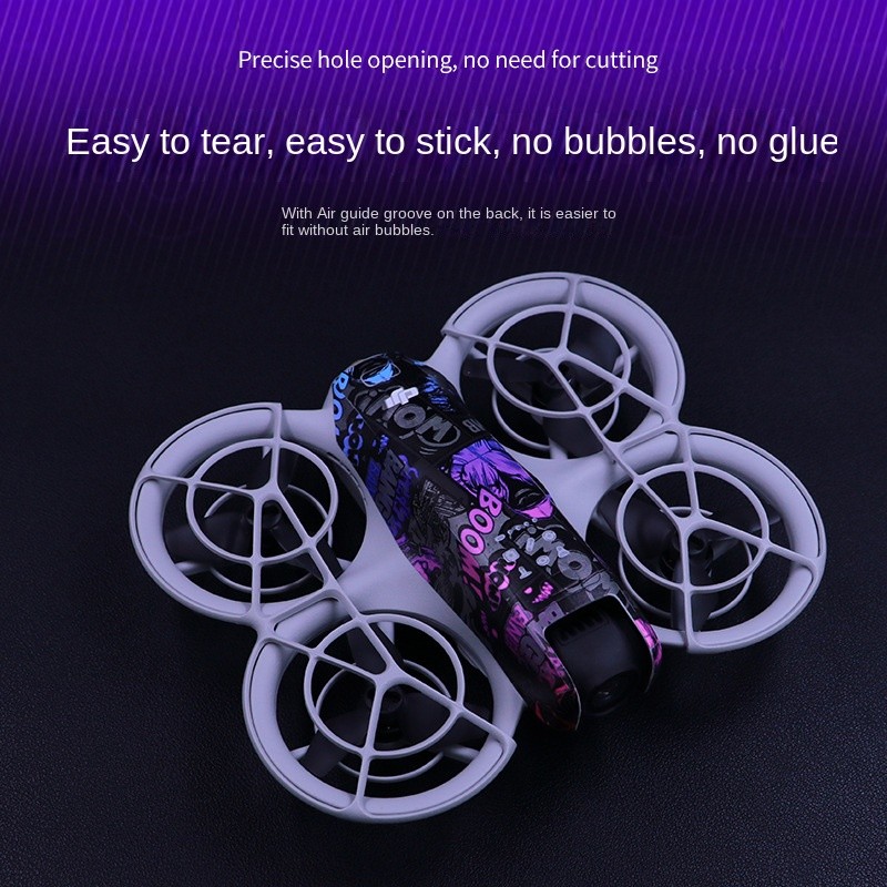 Startfly สำหรับ DJI NEO สติกเกอร์ PVC รีโมทคอนโทรลของร่างกาย N3แว่นตาที่มีสีสันป้องกันรอยขีดข่วนฟิล์มป้องกัน