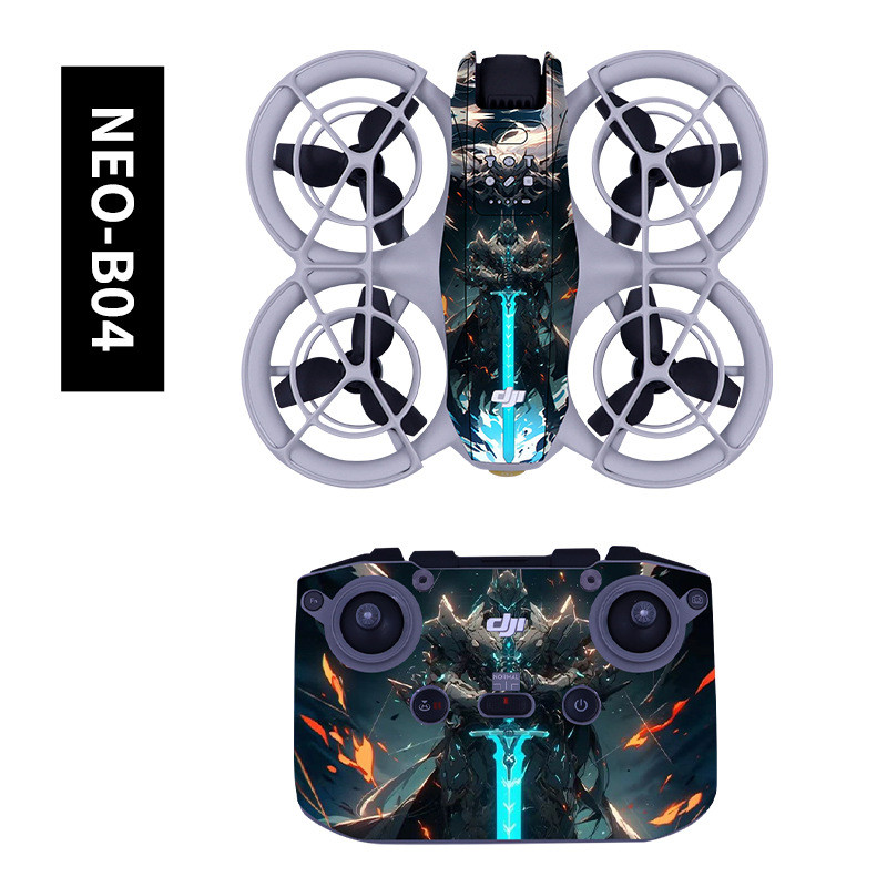 Startfly สำหรับ DJI NEO สติกเกอร์ PVC รีโมทคอนโทรลของร่างกาย N3แว่นตาที่มีสีสันป้องกันรอยขีดข่วนฟิล์มป้องกัน