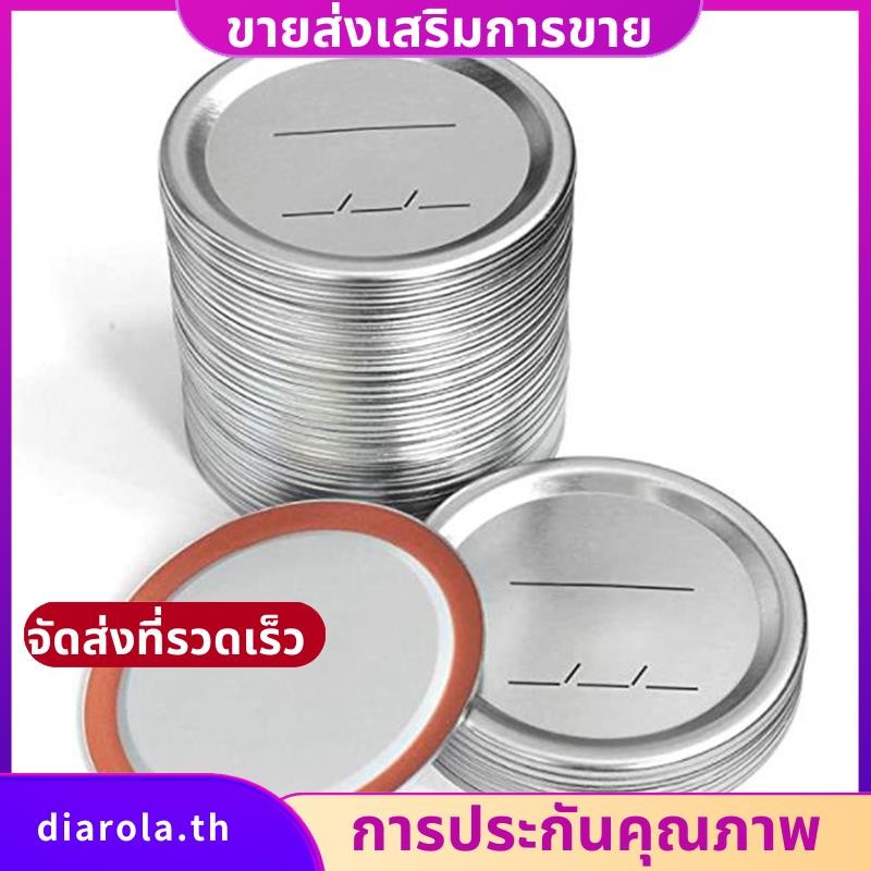 Canning Lis ปากปกติสําหรับ Ball/Kerr Jars, Split-Type Metal Mason Jar ฝาปิดซิลิโคนซีล, Silver diarolath