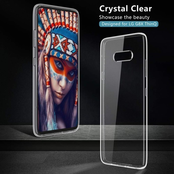 LG G8X THINQ LG V50S SOFT TPU CLEAR ULTRATHIN JELLY BACK COVER TRANSPARENT - ULTRA-CLEAR