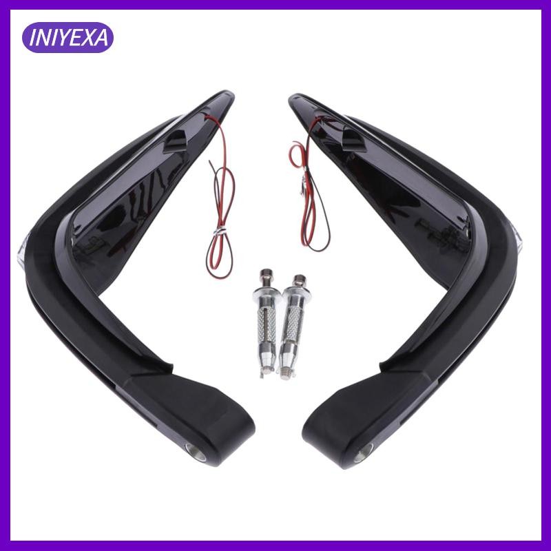 [Iniyexa] การ์ดมอเตอร์ไซค์สากล 1 คู่พร้อมไฟ LED - ที่จับแฮนด์สําหรับ ATV Dirt Bike สกู๊ตเตอร์มอเตอร์ไซค์
