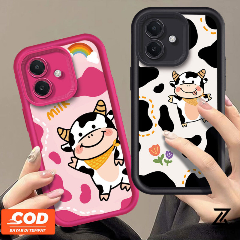 Phone Case VIVO V40 V40 Pro Y03 Y19S Y28 Y17S V30 5G V29 V29E Cartoon Pink Cow Shockproof TPU Phone Case