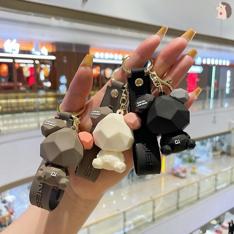 [IN] 💗ขายดี💗การ์ตูนหมีพวงกุญแจตุ๊กตาคู่น่ารักรถกระเป๋าจี้อุปกรณ์เสริมของขวัญ TH