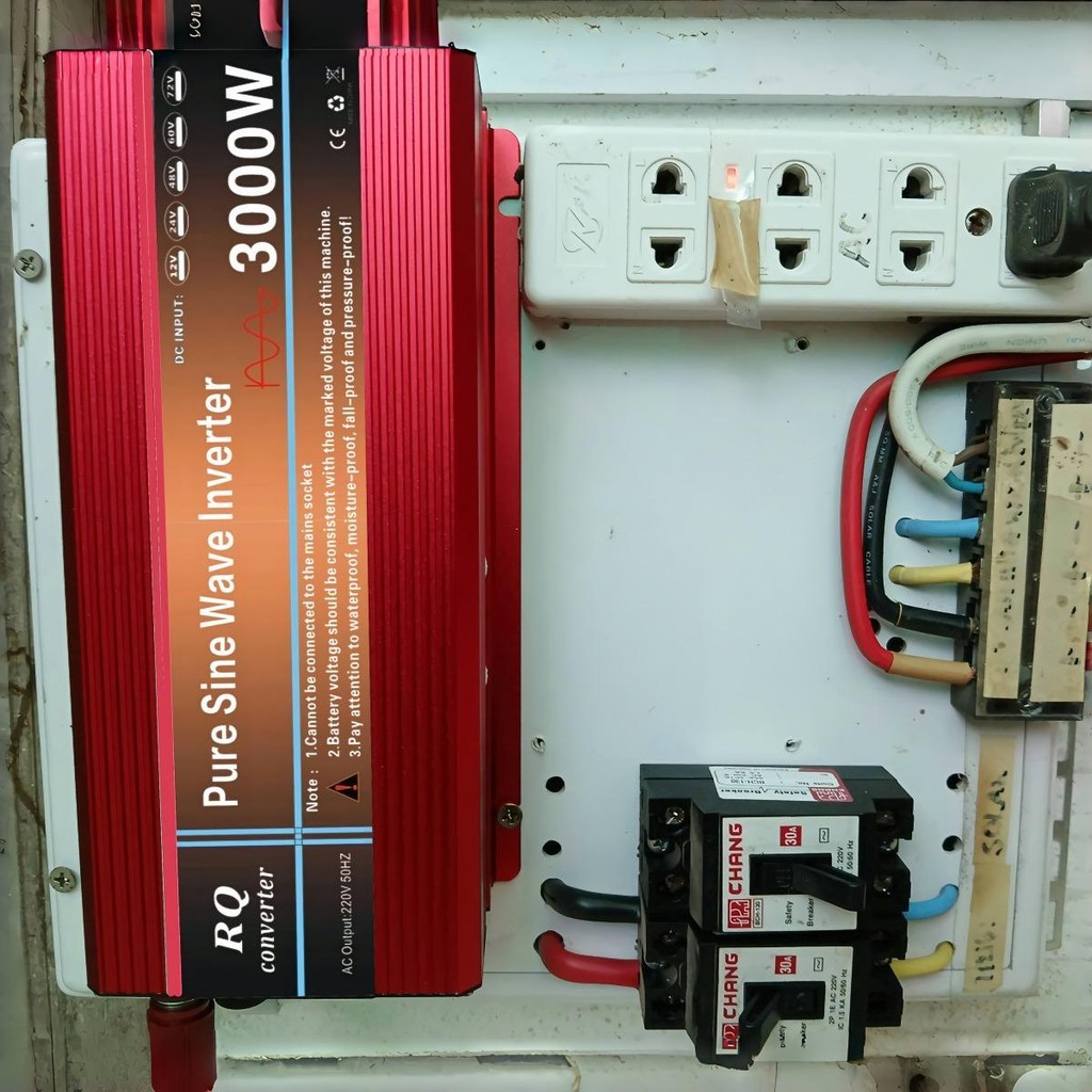 RQ3000W inverter 12v เครื่องแปลงไฟอินเวอร์เตอร์ ประกัน 1 ปี เหมาะกับงานหนัก แปลงไฟ inverter pure sin