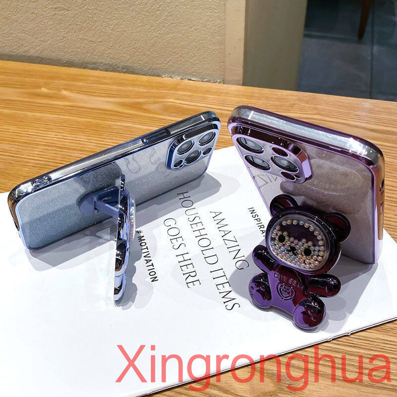 เคสโทรศัพท์สําหรับoppo A3 Pro 5G A3X 5G/ A3 A38 A18 A58 A60 A79 5Gสายรัดข้อมือยาวสไตล์ที่มีสีสันลูกปัดหมีผู้ถือหรูหรานุ่มTpuเคสโทรศัพท์