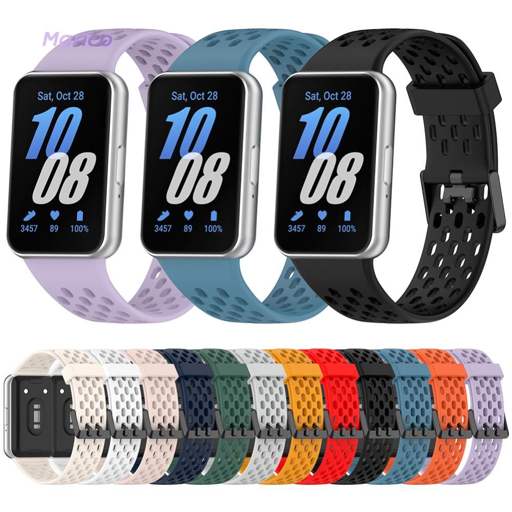 สายรัดข้อมือสายนาฬิกาซิลิโคนปรับได้สําหรับ Samsung Galaxy Fit 3 Smart Watch [Marico.th]