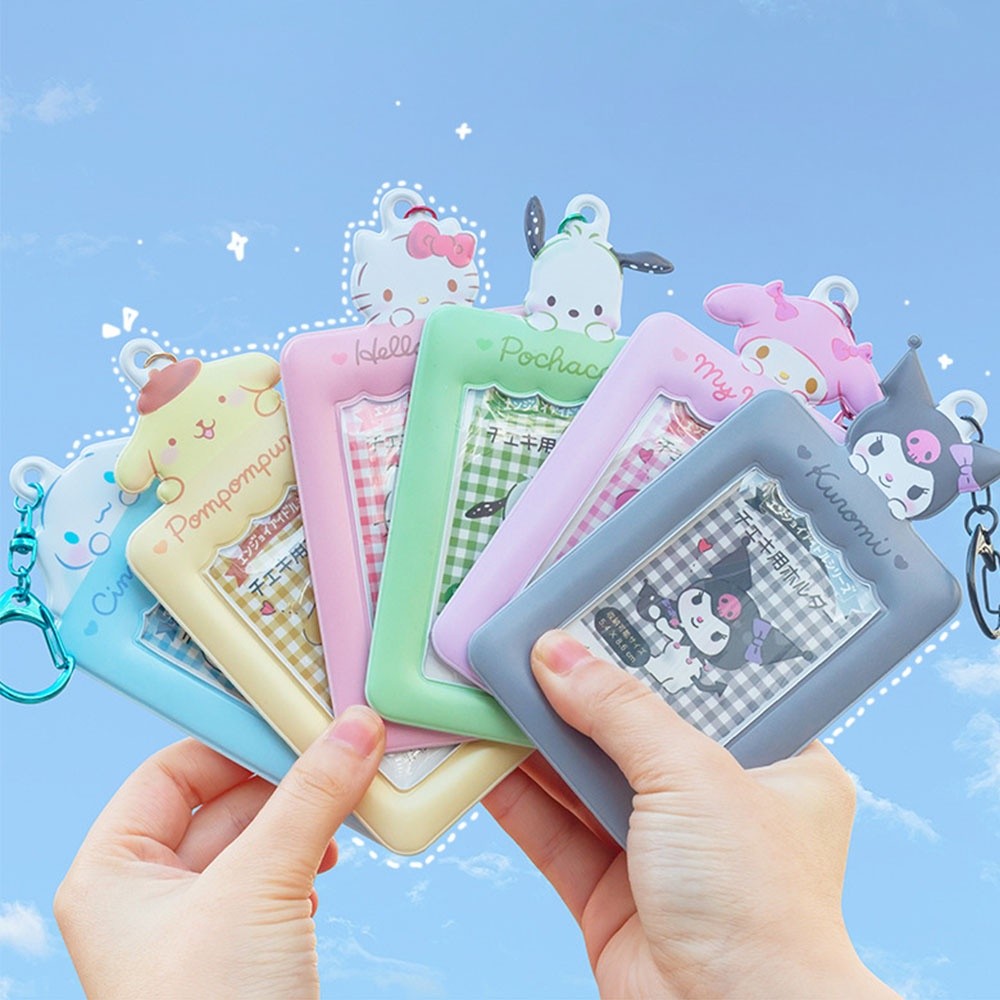 เคสป้องกันโฟโต้การ์ด ลายการ์ตูน Sanrio เคสใส ใส่บัตร โฟโต้การ์ด ลายการ์ตูน กุญแจกระเป๋าใส่การ์ด