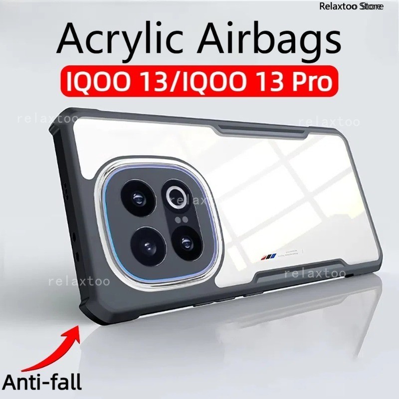 Iqoo13 Pro 5GปลอกใสสําหรับIQOO 13 Pro 13Pro IQOO13Pro 5G V2408Aอะคริลิคโปร่งใสถุงลมนิรภัยนุ่มเคสโทรศ