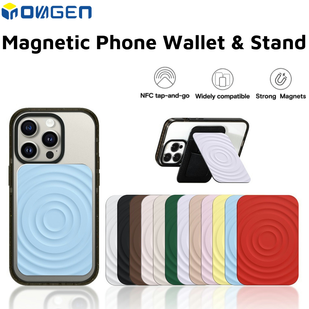 Inovagen กระเป๋าสตางค์โทรศัพท์แม่เหล็กและขาตั้ง,กระเป๋า NFC-enabled Card Holder,Easy Swip,ที่วางโทรศัพท์ตั้งโต๊ะ